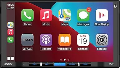 J1CA7 7-inch Certified Apple CarPlay Android Auto | Double DIN Touchscreen Car Stereo Radio | Bluetooth Hands Free Calling & Music Streaming | Backup Camera Input | USB Playback & Charging