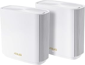 ZenWiFi AX6600 Tri-Band Mesh WiFi 6 System (XT8 2PK) - Whole Home Coverage up to 5500 sq.ft & 6+ rooms, AiMesh, Included Lifetime Internet Security, Easy Setup, 3 SSID, Parental Control, White