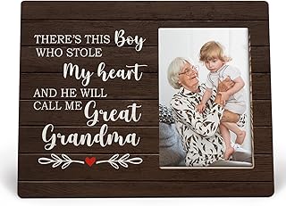 Great Grandma Gifts, Great Grandma Picture Frame, Great Grandma Frame, Gifts for Great Grandma, Great Grandma Baby Announcement, He Will Call Me Great Grandma Wood Photo Frame for 4x6 Photos