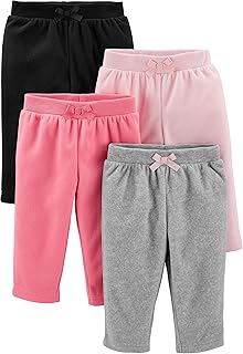 Baby Girls' 4-Pack Fleece Pants