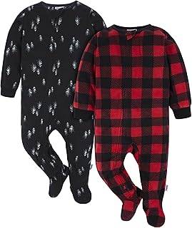 Baby Flame Resistant Fleece Footed Pajamas 2-pack