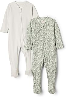 x Sofia Grainge Unisex Babies' Cotton Footed Sleep and Play Bodysuit, Pack of 2