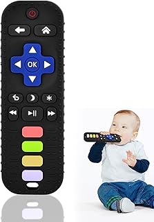 Sponsored Ad - Baby Silicone Teething Toys, Simulation TV Remote Control Shape Teether Toys for Toddlers 3-18 Months, Boys Girls Baby Teething Toys, Babies Chew Toys, Freezer BPA Free