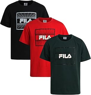 Boys Athletic Shirts - 3 Pack Performance Crewneck Boys Dry Fit Shirts - Active Short Sleeve Graphic Tees (Sizes 8-18)