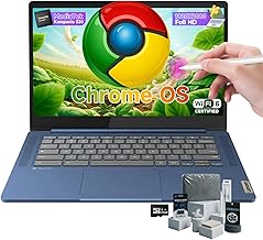 Sponsored Ad - IdeaPad Slim 3 Chromebook Laptop, 14'' FHD Touchscreen, 4GB RAM, 64GB eMMC + 256GB Micro SD, MediaTek Kompanio 520, Lightweight Laptop for Business & Students, w/Accessories