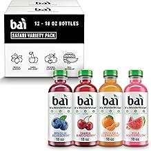 Bai Flavors Variety Pack, Antioxidant Infused Water Beverage, with Vitamin C and No Artificial Sweeteners, 18 fl oz bottles, 12 pack
