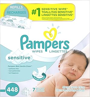 Baby Wipes Sensitive 7X Refill, 64 Count (Pack of 7)