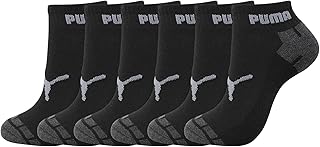 Men's 6-Pack Quarter Crew Socks, Charcoal, 10-13 US (P116381-010)