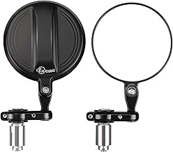 Sponsored Ad - Universal Motorcycle Mirrors, 360° Rotatable Motorcycle Handlebar Bar End Rear View Side Mirrors, Compatible with 7/8 in Handlebar and 0.51-0.83in (13mm-21mm) Handlebar Inner Diameter