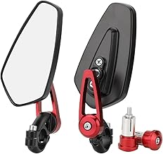 Sponsored Ad - 7/8" Motorcycle Mirrors,Bar End Rear View Mirrors Compatible with Honda Grom,Ducati, Suzuki,Yamaha, Kawasaki and More (RED)