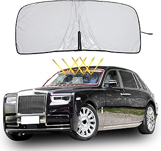Windshield Shade, Compatible for Rolls-Royce Phantom, Car Front Windshield Sunshades Sun Visor Protector Blocks UV Rays Foldable Keep Your Vehicle Cool, Size: 57.08 * 29.13 Inches (1 Pc)