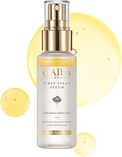 Italian White Truffle First Spray Serum, Vegan Skin Care, Hydrating Face Moisturizer, Glow Serum for Radiant Skin, Non Comedogenic, All In One Mist (1.69 fl oz.)