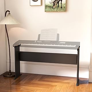 Sponsored Ad - Adjustable Piano Keyboard Stand for 76/88 Keys Piano, Wooden Keyboard Stands fit for Digital Piano Width from 8.6 to 12.6 Inches, fit for Yamaha-P Casio-Px Roland-FP Multiple Keyboards,