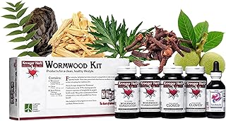 Kroeger Herb Products, Wormwood Herb Supplement Kit, Black Walnut, Clove, Quassia, Worm Wood Detox Cleanse - Capsules, Non-GMO, Gluten Free, No Preservatives or Fillers, Made in USA