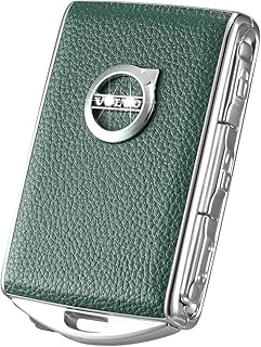 Sponsored Ad - Car Key Fob Cover for Volvo XC90, XC60, XC40, S60, S90, V90, Zinc Alloy Frame Leather Surface